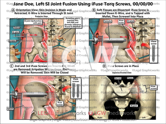 Left SI Joint Fusion Using iFuse Torq Screws