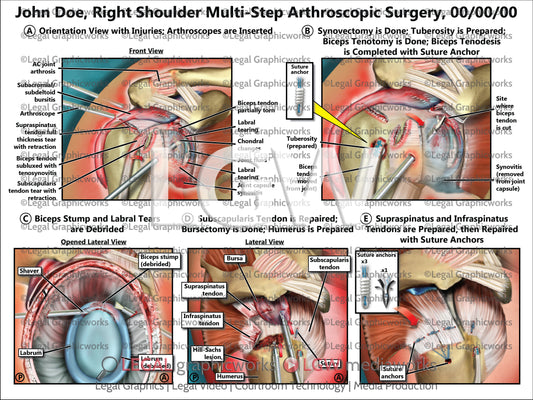 Right Shoulder Multi-Step Arthroscopic Surgery