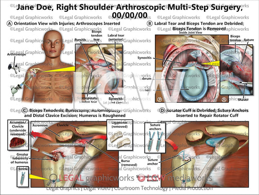 Right Shoulder Arthroscopic Multi-Step Surgery