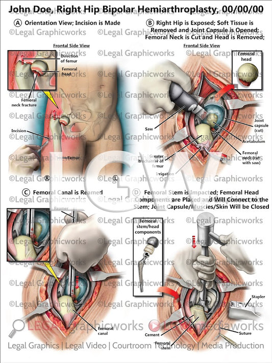 Right Hip Bipolar Hemiarthroplasty
