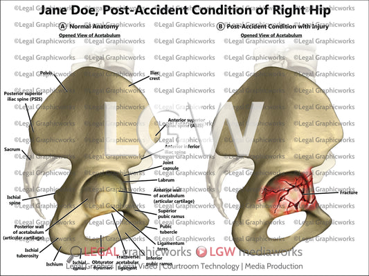 Post-Accident Condition of Right Hip