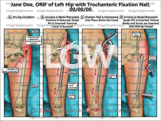 ORIF of Left Hip with Trochanteric Fixation Nail