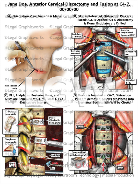 Anterior Cervical Discectomy and Fusion at C4-7