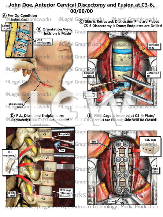 Anterior Cervical Discectomy and Fusion at C3-6