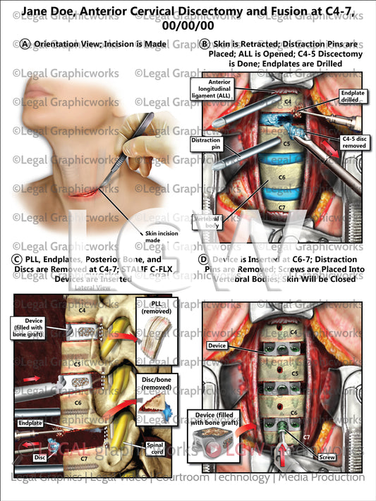 Anterior Cervical Discectomy and Fusion at C4-7