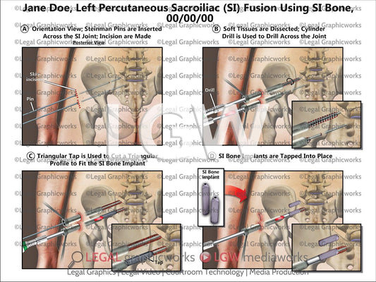 Left Percutaneous Sacroiliac (SI) Fusion Using SI Bone