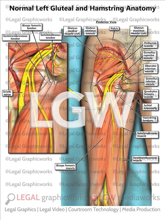 Normal Left Gluteal and Hamstring Anatomy