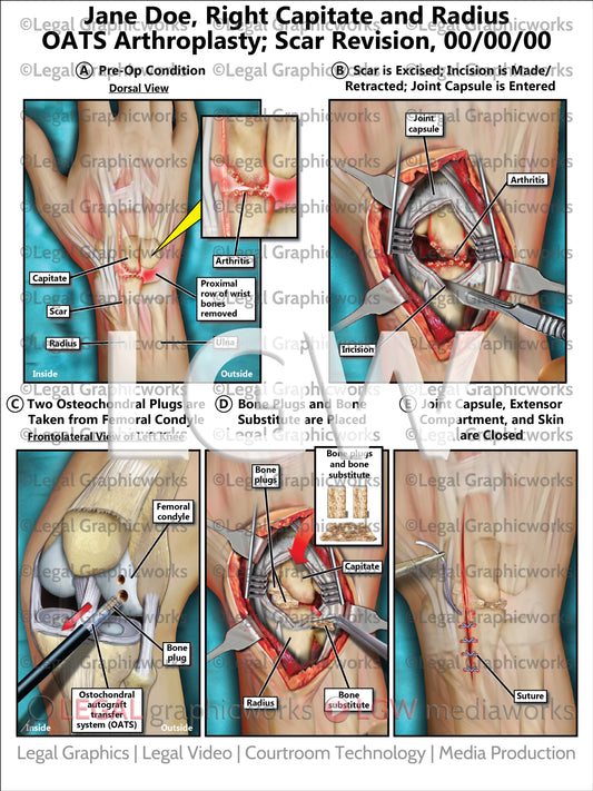 Right Capitate and Radius OATS Arthroplasty; Scar Revision