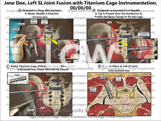 Left SI Joint Fusion with Titanium Cage Instrumentation