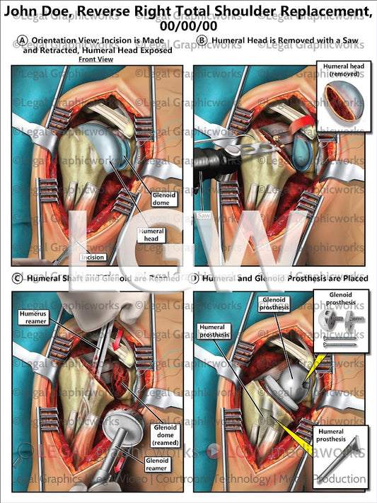 Reverse Right Total Shoulder Replacement