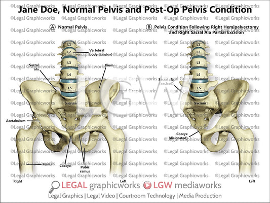 Normal Pelvis and Post-Op Pelvis Condition