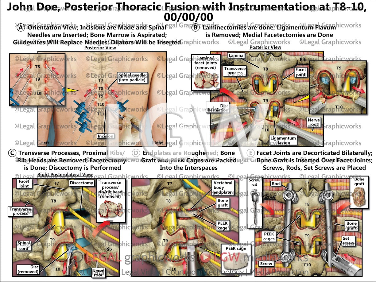 Posterior Thoracic Fusion with Instrumentation at T8-10