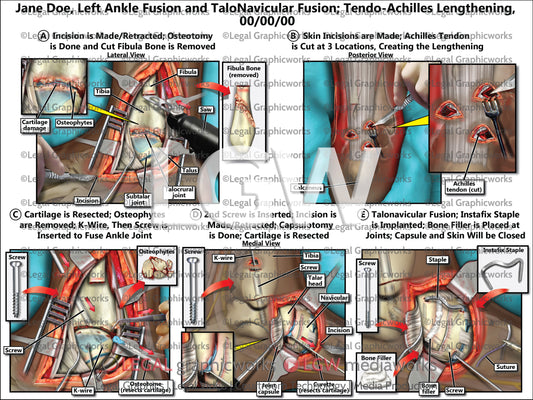 Left Ankle Fusion and Talonavicular Fusion; Tendo-Achilles Lengthening