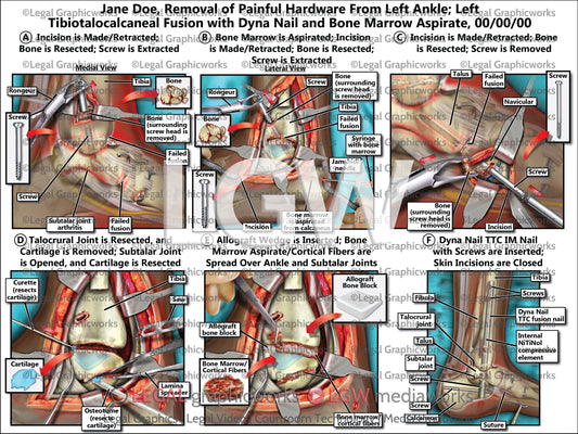 Removal of Painful Hardware From Left Ankle; Left Tibiotalocalcaneal Fusion with Dyna Nail and Bone Marrow Aspirate