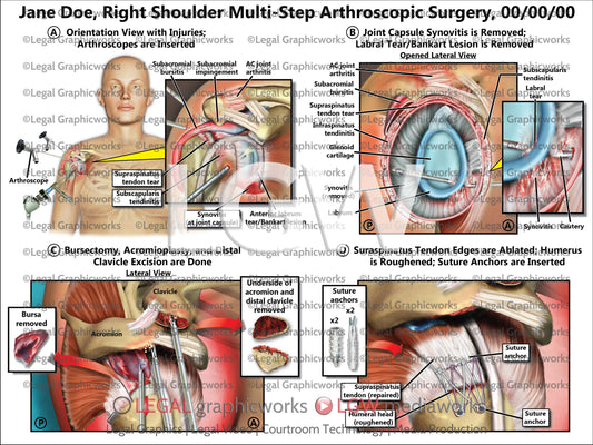 Right Shoulder Multi-Step Arthroscopic Surgery