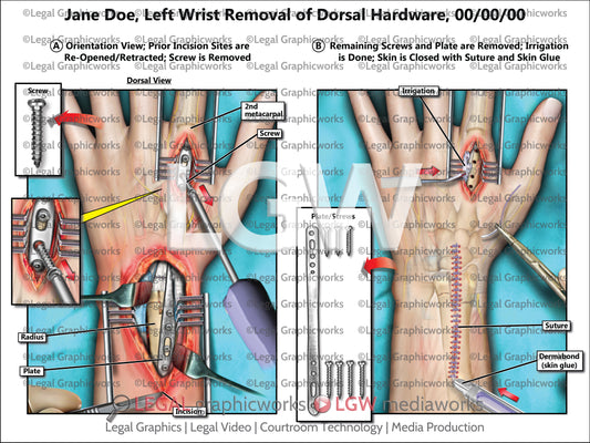 Left Wrist Removal of Dorsal Hardware