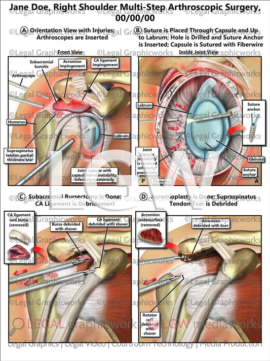 Right Shoulder Multi-Step Arthroscopic Surgery