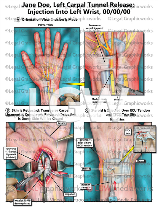 Left Carpal Tunnel Release; Injection into Left Wrist