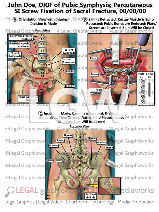 ORIF of Pubic Symphysis; Percutaneous SI Screw Fixation of Sacral Fracture