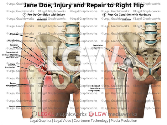 Injury and Repair to Right Hip