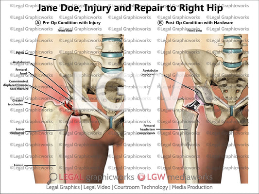Injury and Repair to Right Hip