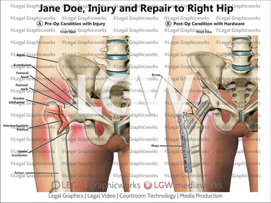 Injury and Repair to Right Hip