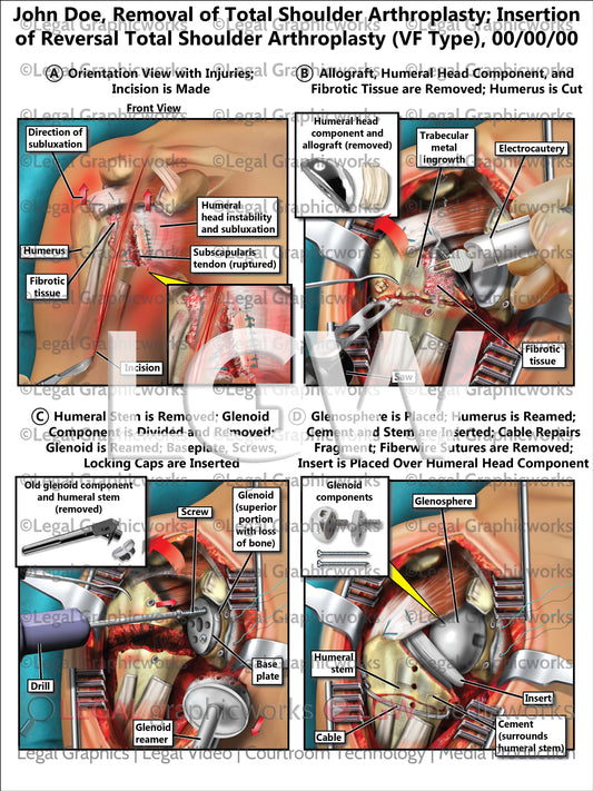 Removal of Total Shoulder Arthroplasty; Insertion of Reversal Total Shoulder Arthroplasty (VF Type)