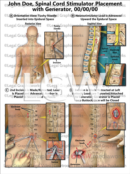Spinal Cord Stimulator Placement with Generator