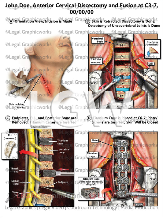 Anterior Cervical Discectomy and Fusion at C3-7