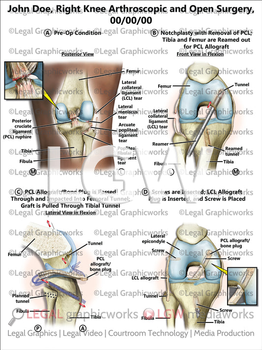 Right Knee Arthroscopic and Open Surgery
