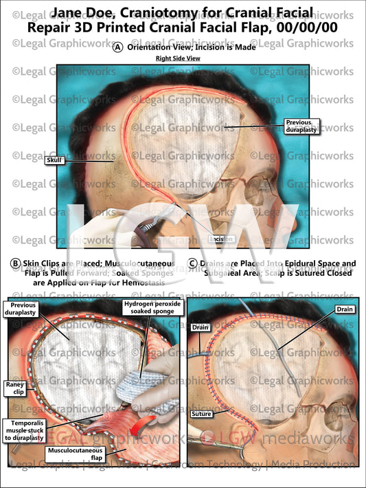 Craniotomy for Cranial Facial Repair 3D Printed Cranial Facial Flap