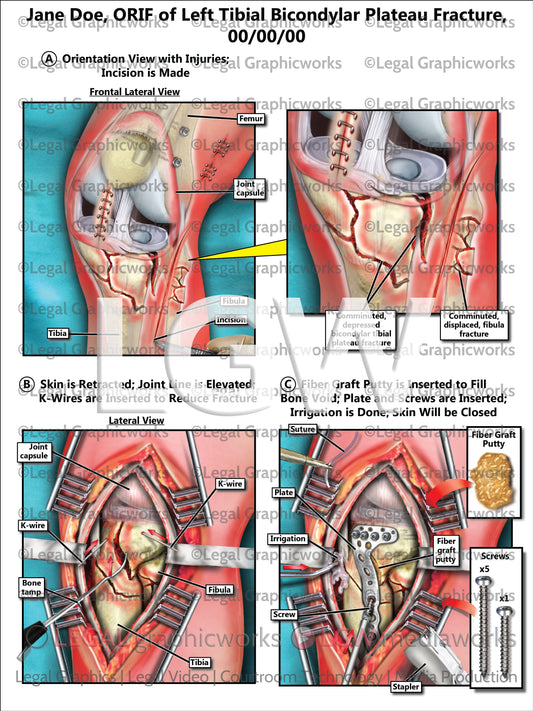 ORIF of Left Tibial Bicondylar Plateau Fracture