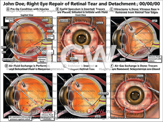 Right Eye Repair of Retinal Tear and Detachment