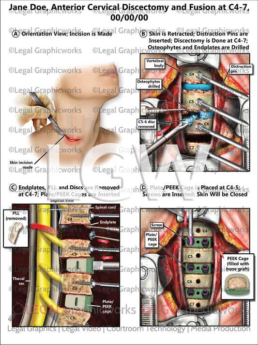 Anterior Cervical Discectomy and Fusion at C4-7
