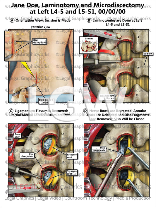 Laminotomy and Microdiscectomy at Left L4-5 and L5-S1