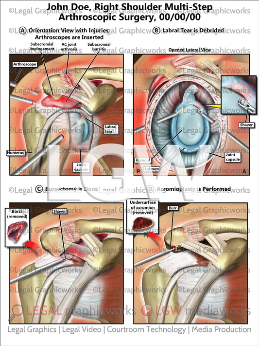 Right Shoulder Multi-Step Arthroscopic Surgery