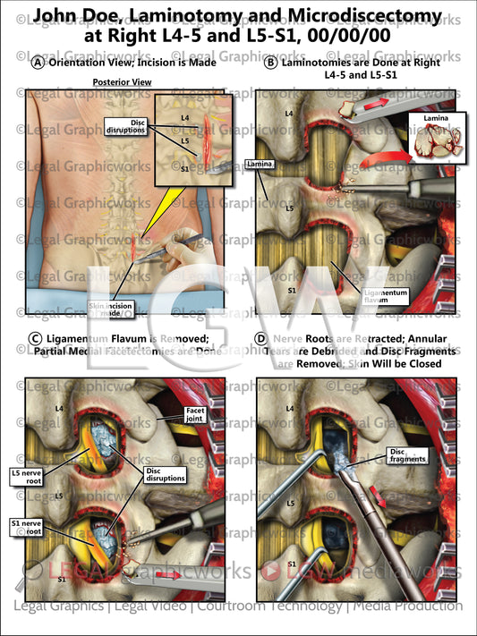 Laminotomy and Microdiscectomy at Right L4-5 and L5- S1