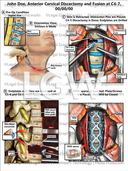 Anterior Cervical Discectomy and Fusion at C4-7