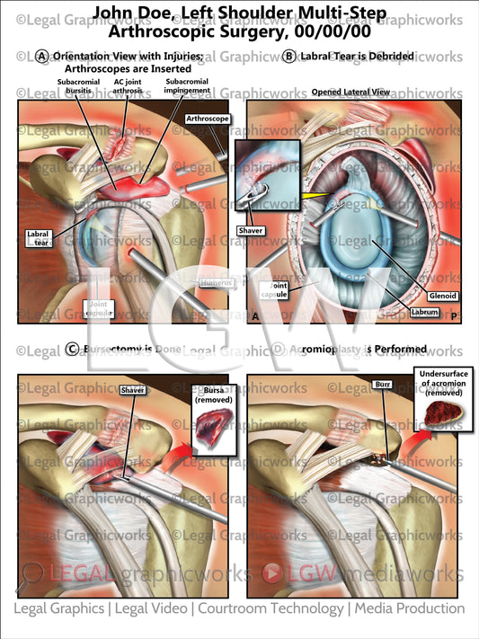 Left Shoulder Multi-Step Arthroscopic Surgery