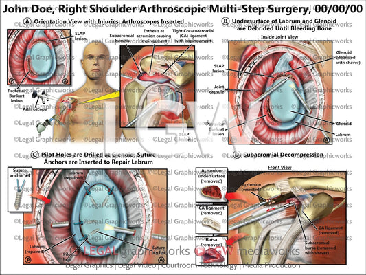 Right Shoulder Arthroscopic Multi-Step Surgery