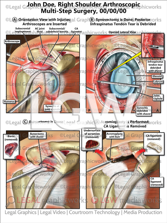 Right Shoulder Arthroscopic Multi-Step Surgery