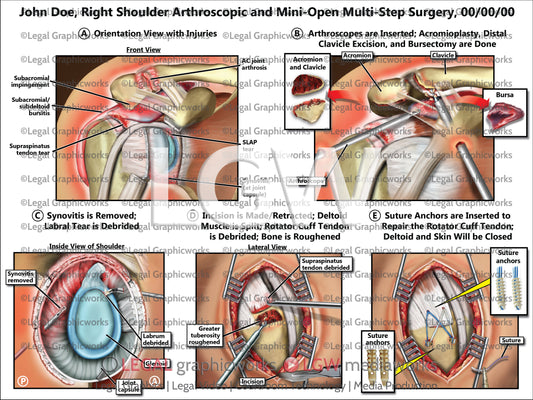 Right Shoulder Arthroscopic and Mini-Open Multi-Step Surgery