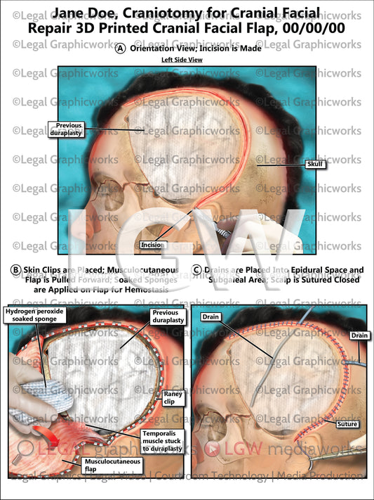 Craniotomy for Cranial Facial Repair 3D Printed Cranial Facial Flap