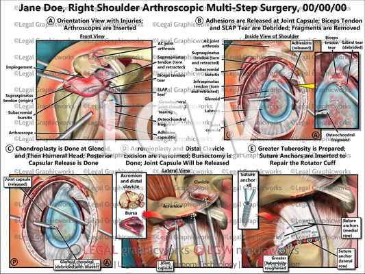 Right Shoulder Arthroscopic Multi-Step Surgery