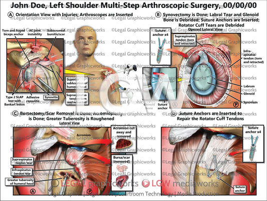 Left Shoulder Multi-Step Arthroscopic Surgery