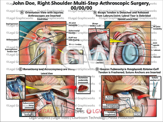 Right Shoulder Multi-Step Arthroscopic Surgery