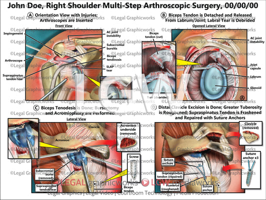 Right Shoulder Multi-Step Arthroscopic Surgery