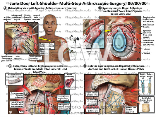 Left Shoulder Multi-Step Arthroscopic Surgery