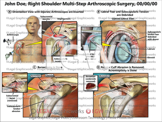Right Shoulder Multi-Step Arthroscopic Surgery