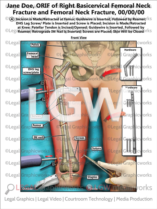ORIF of Right Basicervical Femoral Neck Fracture and Femoral Neck Fracture